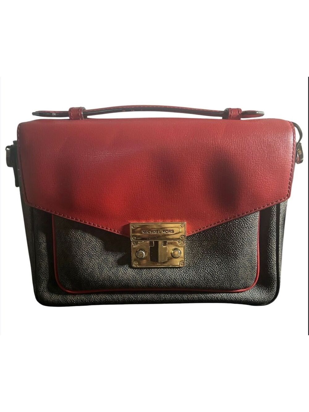 MK63. Michael Kors Rose Medium Top Handle Messenger Bag
